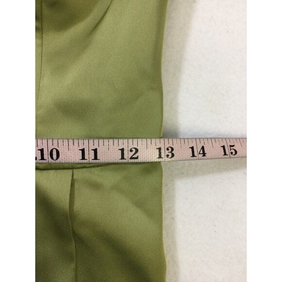 AW BRIDAL 2 XS fennel seed green Etta satin formal bridesmaid maxi dress NEW b85 - Picture 8 of 10